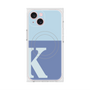 プレミアムスクエアケース with MagSafe［ オリジナル - initial two tone - K blue ］