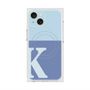 プレミアムスクエアケース with MagSafe［ オリジナル - initial two tone - K blue ］
