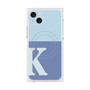 プレミアムスクエアケース with MagSafe［ オリジナル - initial two tone - K blue ］