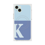 プレミアムスクエアケース with MagSafe［ オリジナル - initial two tone - K blue ］