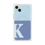 プレミアムスクエアケース with MagSafe［ オリジナル - initial two tone - K blue ］