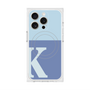 プレミアムスクエアケース with MagSafe［ オリジナル - initial two tone - K blue ］