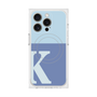 プレミアムスクエアケース with MagSafe［ オリジナル - initial two tone - K blue ］