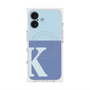 プレミアムスクエアケース with MagSafe［ オリジナル - initial two tone - K blue ］