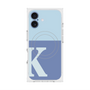 プレミアムスクエアケース with MagSafe［ オリジナル - initial two tone - K blue ］