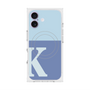プレミアムスクエアケース with MagSafe［ オリジナル - initial two tone - K blue ］