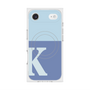 プレミアムスクエアケース with MagSafe［ オリジナル - initial two tone - K blue ］