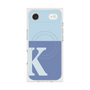 プレミアムスクエアケース with MagSafe［ オリジナル - initial two tone - K blue ］