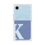 プレミアムスクエアケース with MagSafe［ オリジナル - initial two tone - K blue ］