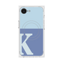 プレミアムスクエアケース with MagSafe［ オリジナル - initial two tone - K blue ］