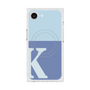 プレミアムスクエアケース with MagSafe［ オリジナル - initial two tone - K blue ］