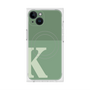 プレミアムスクエアケース with MagSafe［ オリジナル - initial two tone - K green ］