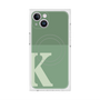 プレミアムスクエアケース with MagSafe［ オリジナル - initial two tone - K green ］