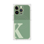 プレミアムスクエアケース with MagSafe［ オリジナル - initial two tone - K green ］