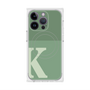 プレミアムスクエアケース with MagSafe［ オリジナル - initial two tone - K green ］