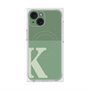 プレミアムスクエアケース with MagSafe［ オリジナル - initial two tone - K green ］