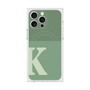 プレミアムスクエアケース with MagSafe［ オリジナル - initial two tone - K green ］