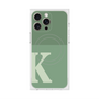 プレミアムスクエアケース with MagSafe［ オリジナル - initial two tone - K green ］