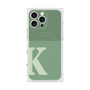 プレミアムスクエアケース with MagSafe［ オリジナル - initial two tone - K green ］
