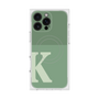 プレミアムスクエアケース with MagSafe［ オリジナル - initial two tone - K green ］