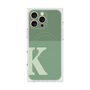 プレミアムスクエアケース with MagSafe［ オリジナル - initial two tone - K green ］
