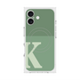 プレミアムスクエアケース with MagSafe［ オリジナル - initial two tone - K green ］