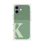 プレミアムスクエアケース with MagSafe［ オリジナル - initial two tone - K green ］