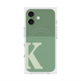 プレミアムスクエアケース with MagSafe［ オリジナル - initial two tone - K green ］