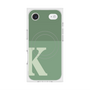 プレミアムスクエアケース with MagSafe［ オリジナル - initial two tone - K green ］