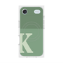 プレミアムスクエアケース with MagSafe［ オリジナル - initial two tone - K green ］