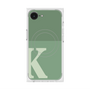 プレミアムスクエアケース with MagSafe［ オリジナル - initial two tone - K green ］