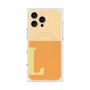 プレミアムスクエアケース with MagSafe［ オリジナル - initial two tone - L orange ］