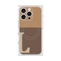 プレミアムスクエアケース with MagSafe［ オリジナル - initial two tone - L brown ］