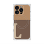 プレミアムスクエアケース with MagSafe［ オリジナル - initial two tone - L brown ］
