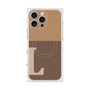 プレミアムスクエアケース with MagSafe［ オリジナル - initial two tone - L brown ］