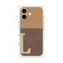 プレミアムスクエアケース with MagSafe［ オリジナル - initial two tone - L brown ］