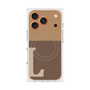 プレミアムスクエアケース with MagSafe［ オリジナル - initial two tone - L brown ］