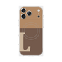 プレミアムスクエアケース with MagSafe［ オリジナル - initial two tone - L brown ］