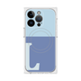 プレミアムスクエアケース with MagSafe［ オリジナル - initial two tone - L blue ］
