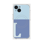 プレミアムスクエアケース with MagSafe［ オリジナル - initial two tone - L blue ］