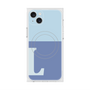 プレミアムスクエアケース with MagSafe［ オリジナル - initial two tone - L blue ］