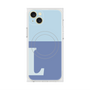プレミアムスクエアケース with MagSafe［ オリジナル - initial two tone - L blue ］