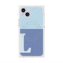 プレミアムスクエアケース with MagSafe［ オリジナル - initial two tone - L blue ］