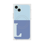 プレミアムスクエアケース with MagSafe［ オリジナル - initial two tone - L blue ］
