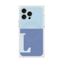 プレミアムスクエアケース with MagSafe［ オリジナル - initial two tone - L blue ］