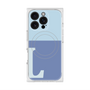 プレミアムスクエアケース with MagSafe［ オリジナル - initial two tone - L blue ］