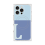プレミアムスクエアケース with MagSafe［ オリジナル - initial two tone - L blue ］