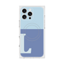 プレミアムスクエアケース with MagSafe［ オリジナル - initial two tone - L blue ］