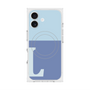 プレミアムスクエアケース with MagSafe［ オリジナル - initial two tone - L blue ］