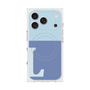 プレミアムスクエアケース with MagSafe［ オリジナル - initial two tone - L blue ］